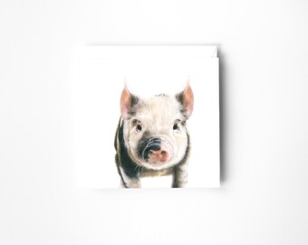 Pig Blank Greeting Card