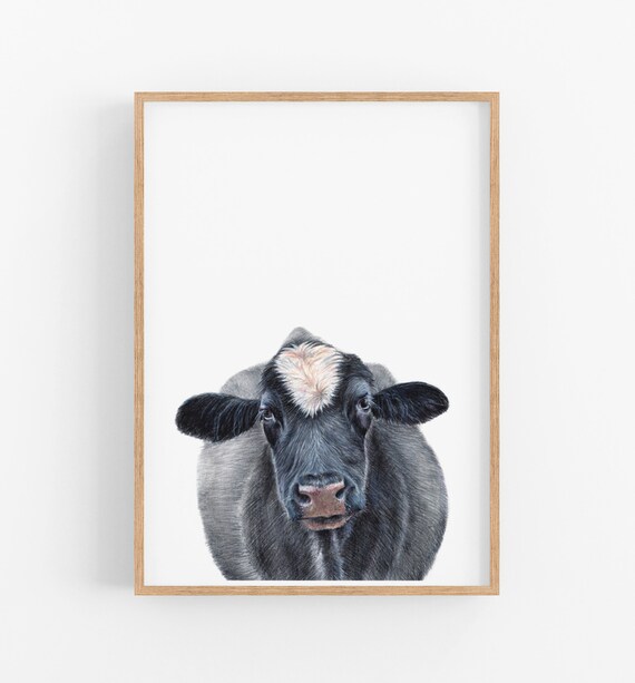 Farm Animal Print Nursery Prints Cow Print Kids Room Decor Etsy