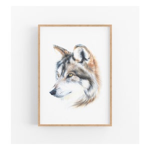 Wolf Print, Woodland Nursery Decor, Woodland Animals, Animal Art, Nursery Prints, Kids Room Decor, Gifts for Men, Boyfriend Gift, Dorm Decor