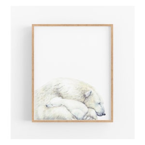 Polar Bear Nursery Print, Bear Cub, Animal Prints, Nursery  Animal Wall Art,  Baby Shower Gift