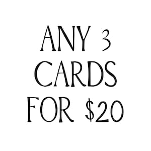 Qualquer conjunto de 3 cartões, cartões comemorativos para misturar e combinar, pacote de cartões comemorativos, cartões de desconto, pacote de cartões em massa, cartões artesanais