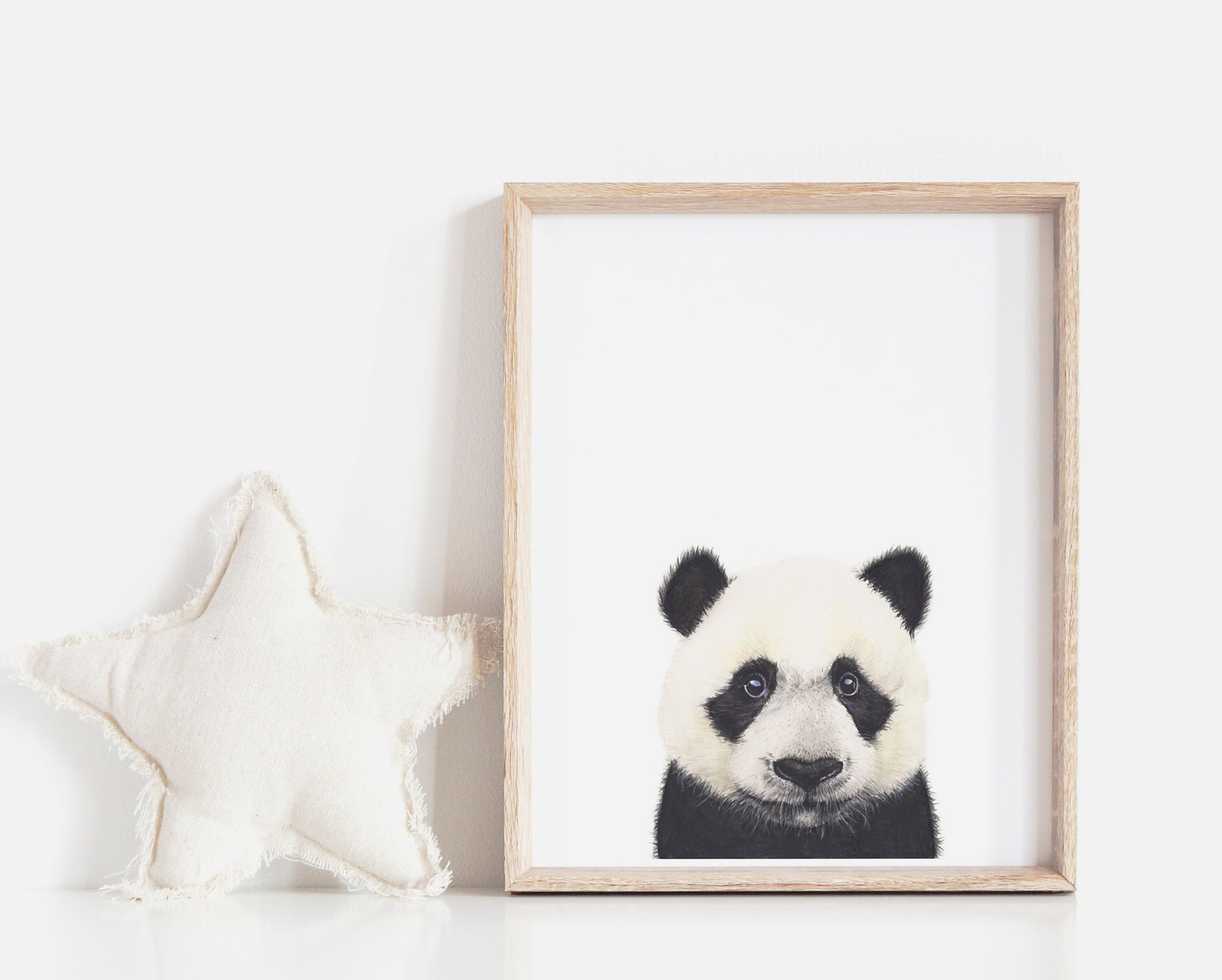 Nursery Prints Panda Print Kids Room Decor Woodland | Etsy