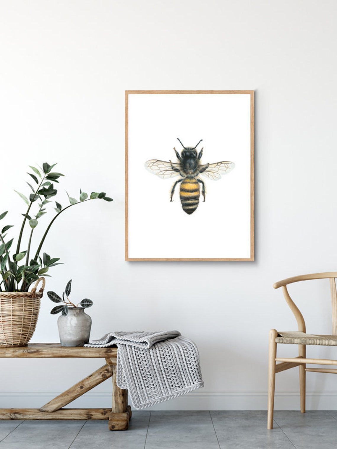 Honey Bee Wall Art Print Bee Wall Art Bee Print Honey Bee Etsy