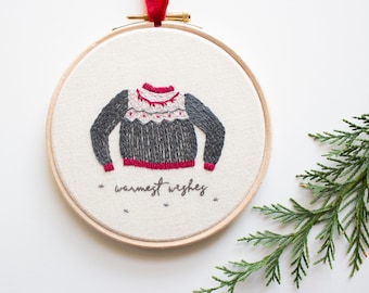 Christmas Jumper | Embroidery hoop art