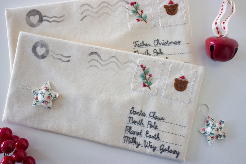 Christmas cloth envelope imagen 5