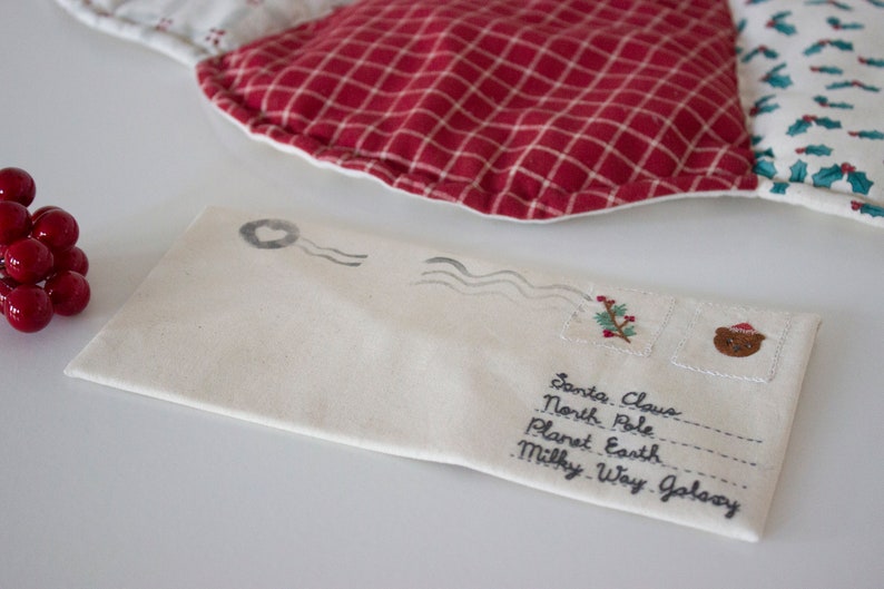 Christmas cloth envelope Santa Claus