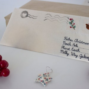 Christmas cloth envelope Father Christmas