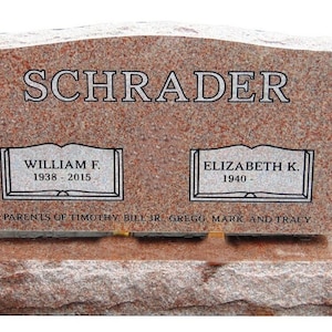 Headstone- cemetery monument- upright companion - engraving included