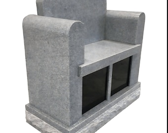 Personal Bench Columbaria 2 niche interment gray 3299.00 ships free to qualified commercial business other locations priced below