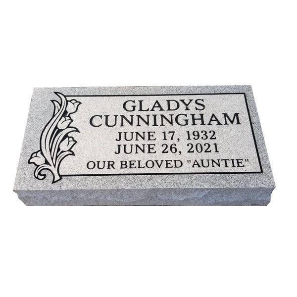 Cemetery marker-24x12x4" 579.00 includes engraving free shipping to qualified commercial business other locations priced below