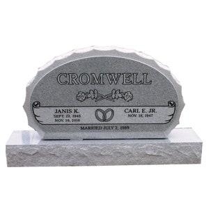 Headstone- crown monument- upright companion - engraving included