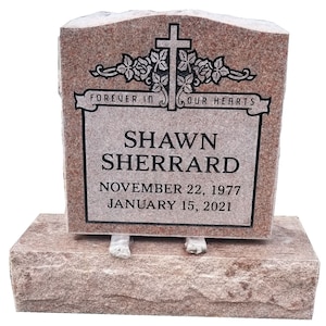 Headstone- cemetery monument- small granite - engraving included