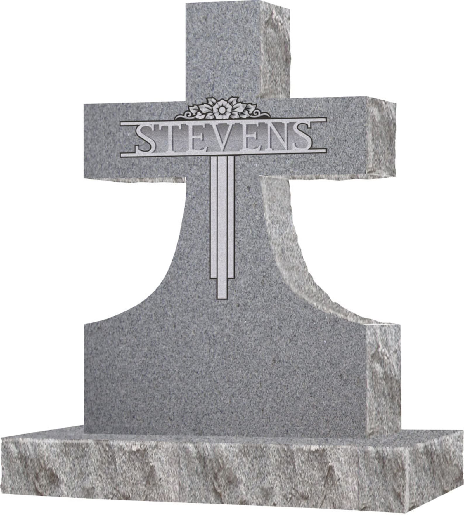 Cross Headstone Gray Custom Engraved Single or Double Free - Etsy