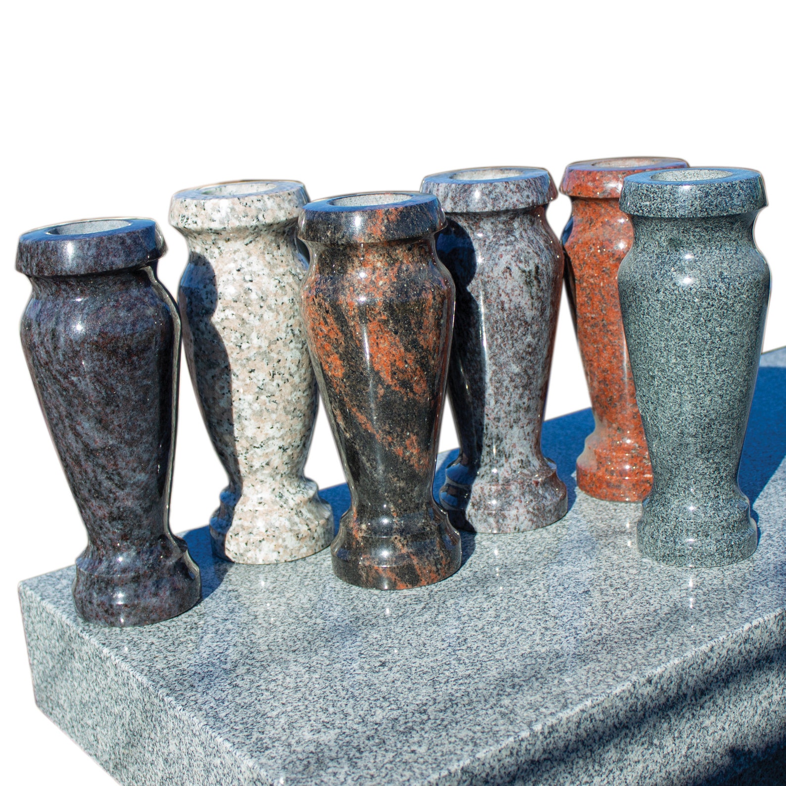 Granite vases to add as options to a headstone currently on Etsy Granite vases to add as options to a headstone currently on Etsy