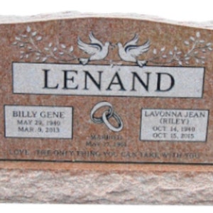 Headstone- cemetery monument- upright companion - engraving included