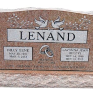 Headstone- cemetery monument-  XL upright companion - engraving included