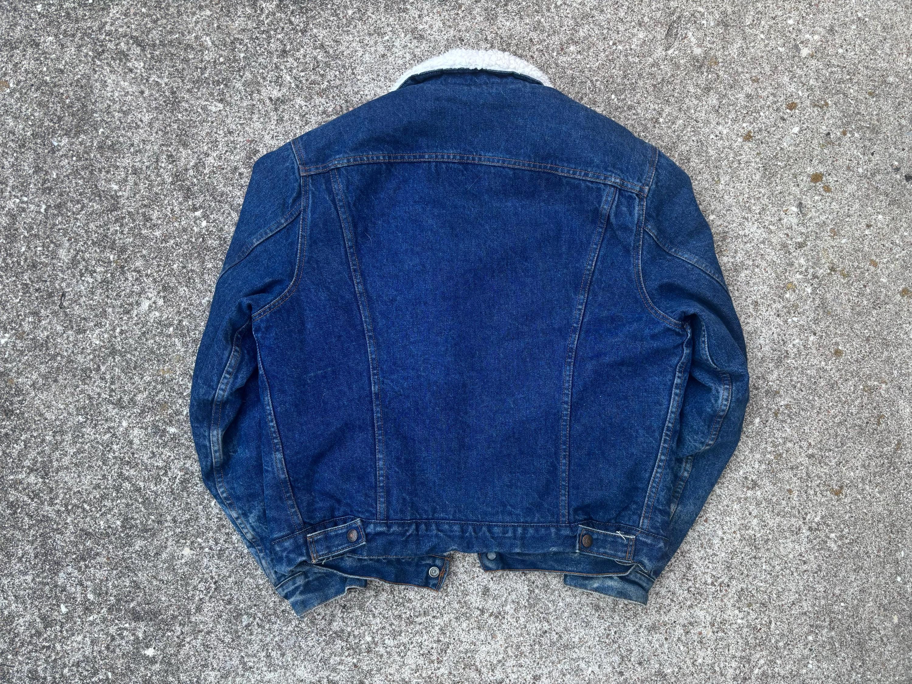 Vintage 80s Levi's Sherpa Denim Jacket Size 40R - Etsy