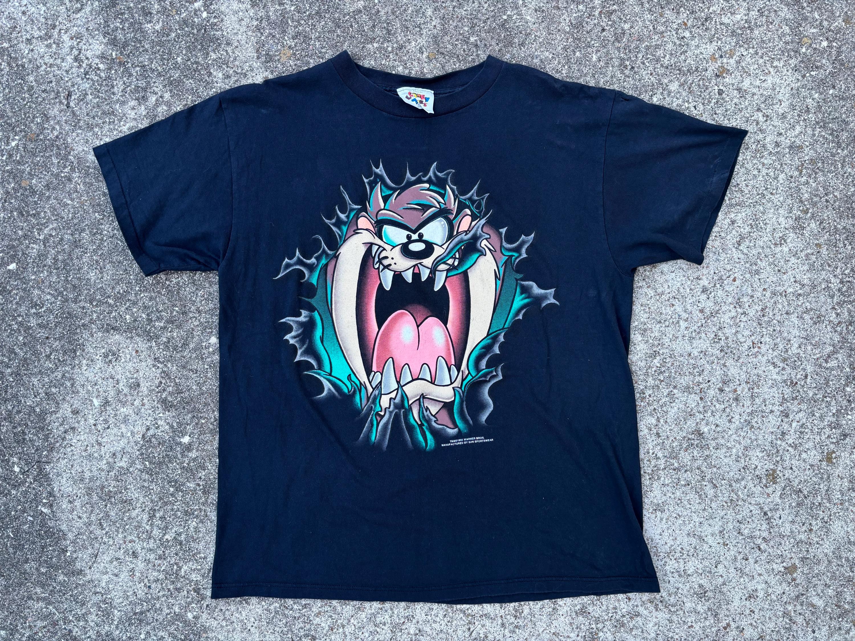 Vintage 1995 Taz Big Face Shirt Size Large by Looney Tunes - Etsy