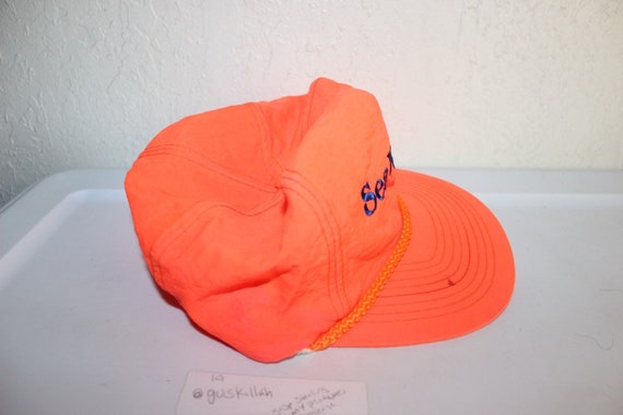 Vintage 90's Sea World Neon Orange Hat by Mohrs - image 2