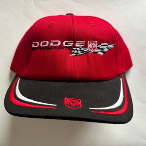 Vintage 90s Dodge Motorsports Strapback Hat