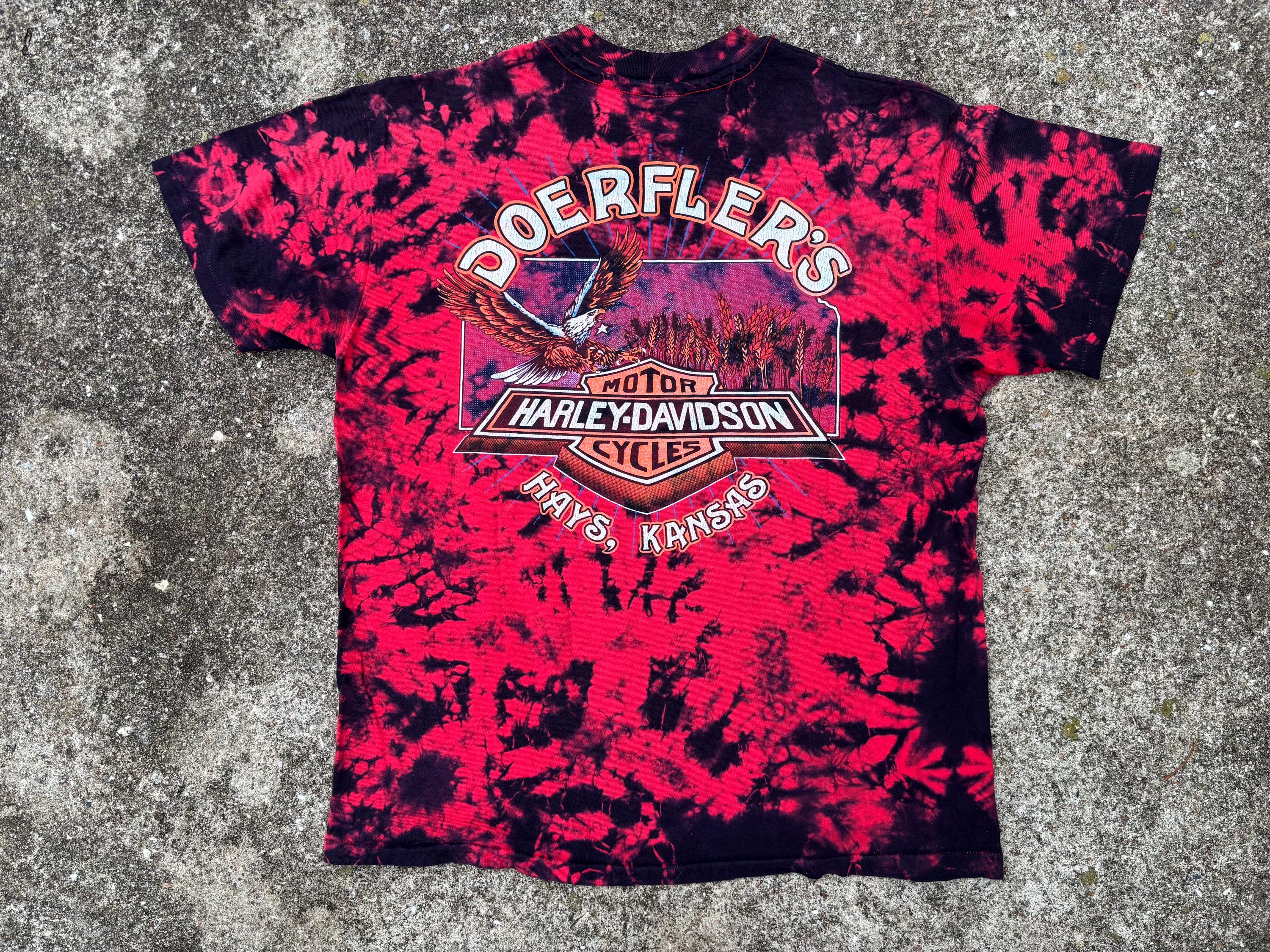 Vintage 90s Harley Davidson Doerfler's Hays Kansas Shirt 21x26 - Etsy