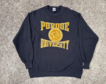 Vintage 90s Purdue University Boilermakers Crewneck Size XL by Jerzees