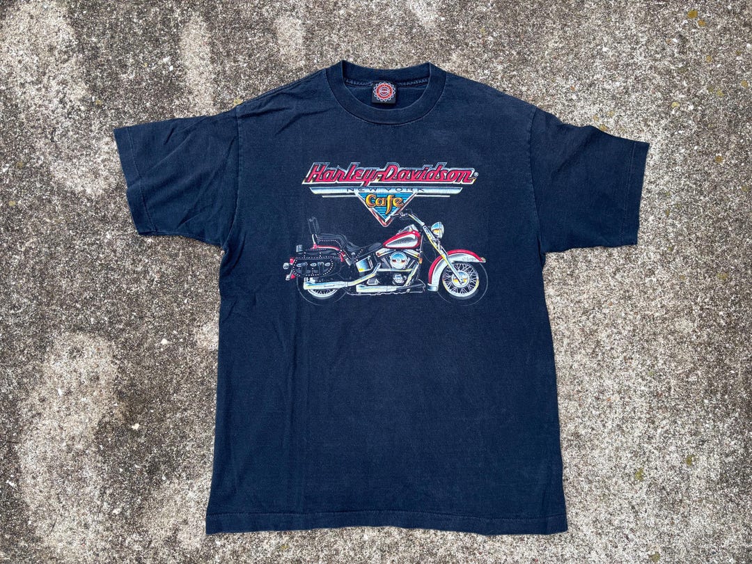 Vintage 90s Harley Davidson New York Cafe Shirt Size L - Etsy
