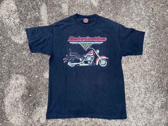 Vintage 90s Harley Davidson New York Cafe Shirt Size L - Etsy