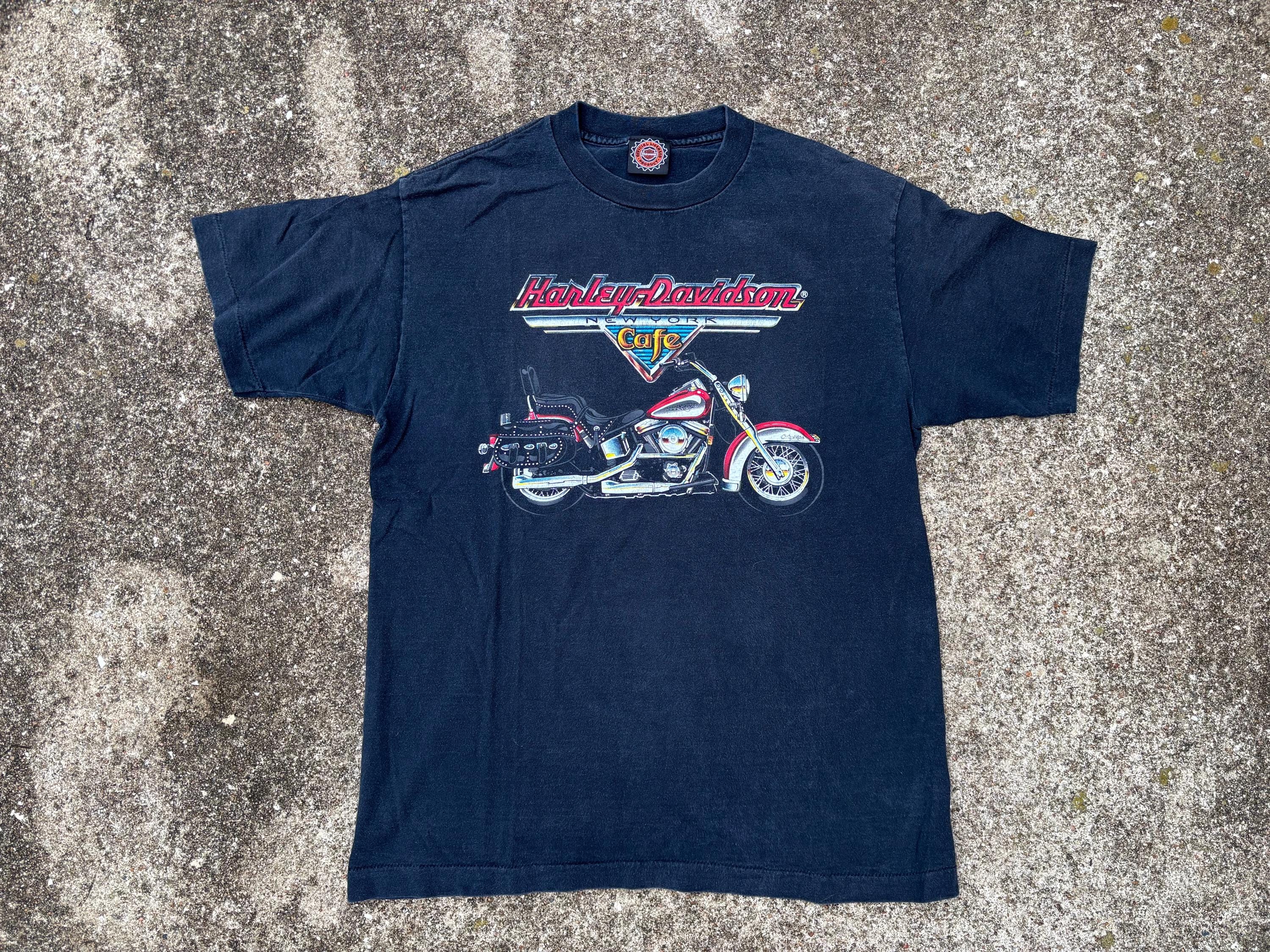 Vintage 90s Harley Davidson New York Cafe Shirt Size L - Etsy