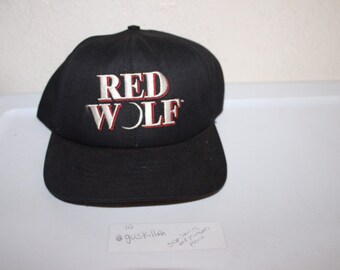 Vintage 90's Red Wolf Follow Your Insticts Snapback by Stylemaster