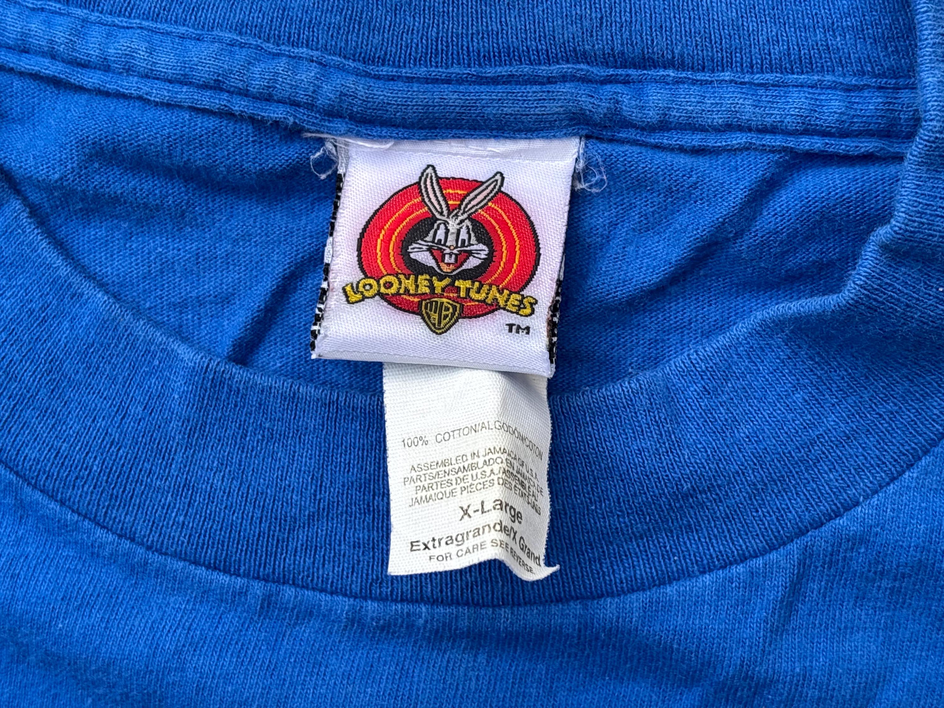 Chemise vintage Looney Tunes homme petit blanc années 90 Tweety Bird