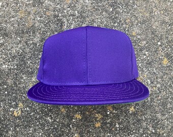 Vintage 90’s Blank Purple Custom Snapback Size L-XL By Pro Line