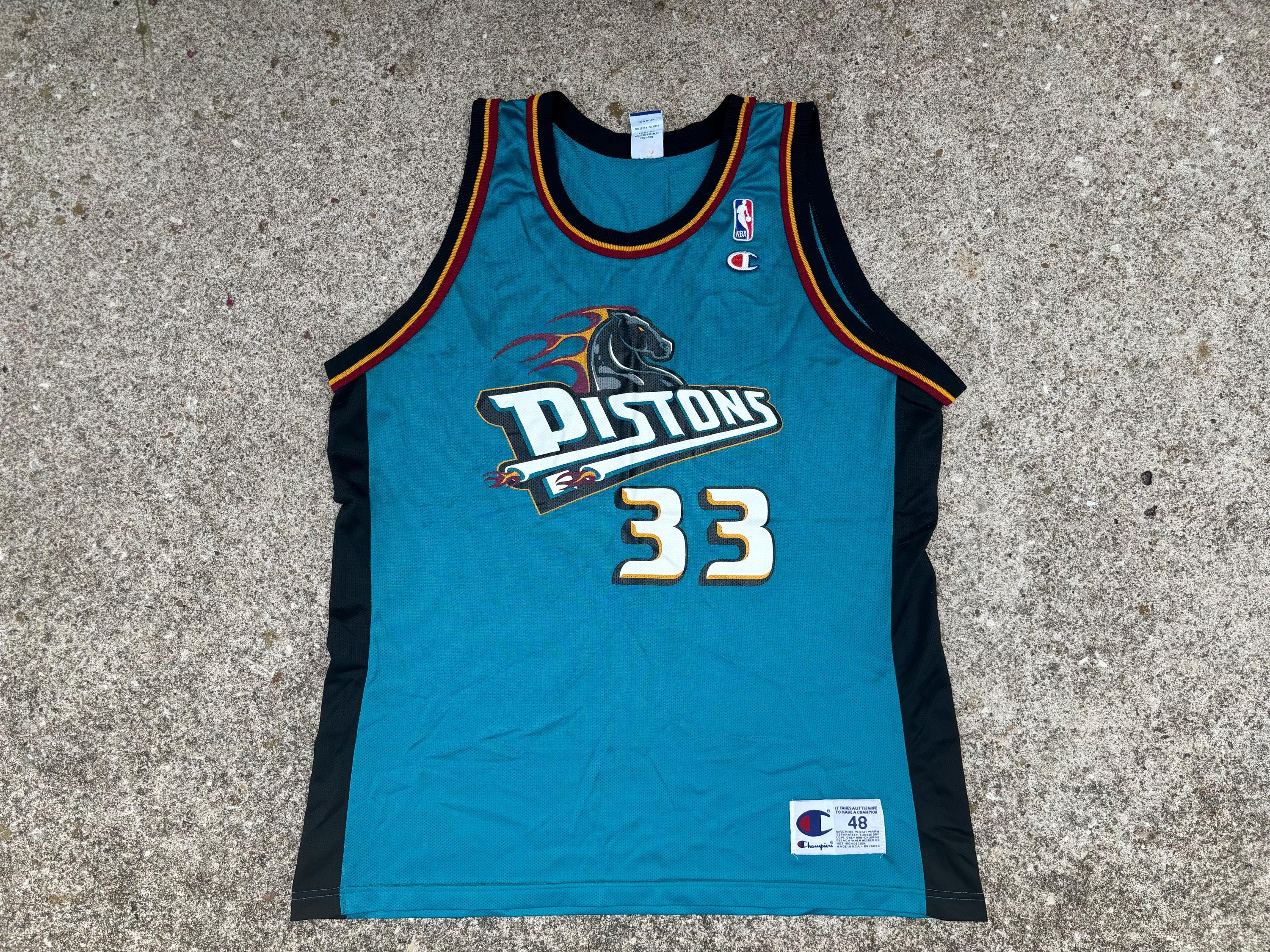 Vintage 90s Detroit Pistons Jersey Champion Size 48 - Etsy