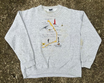 Vintage 90’s The Outer Banks of North Carolina Sweatshirt Size L by Cal Cru