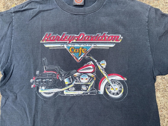 Vintage 90s Harley Davidson New York Cafe Shirt Size L - Etsy