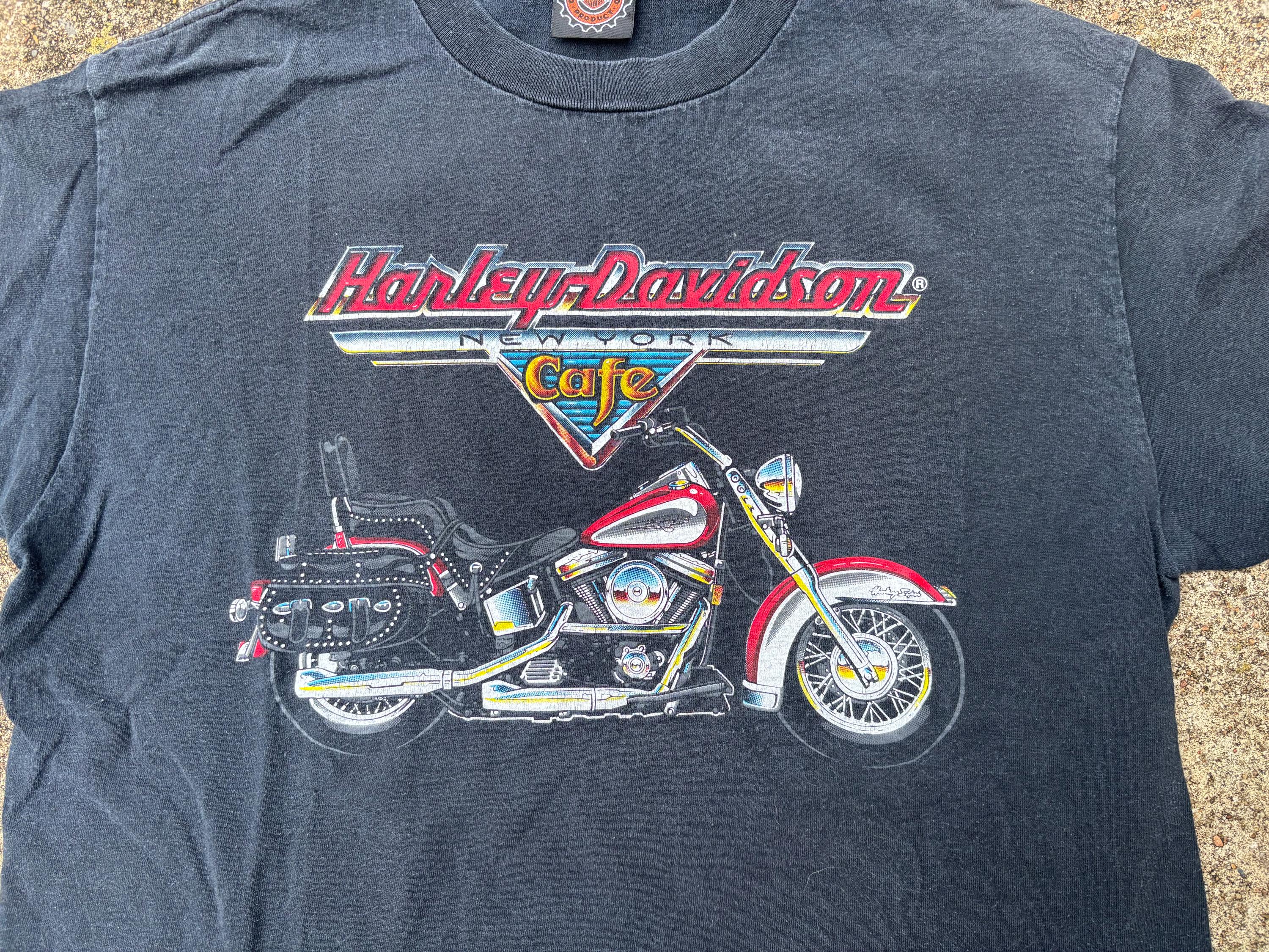 Vintage 90s Harley Davidson New York Cafe Shirt Size L - Etsy