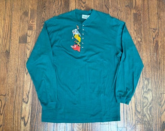 Vintage 90s Lion King Henley Shirt Size Large by Disney Store