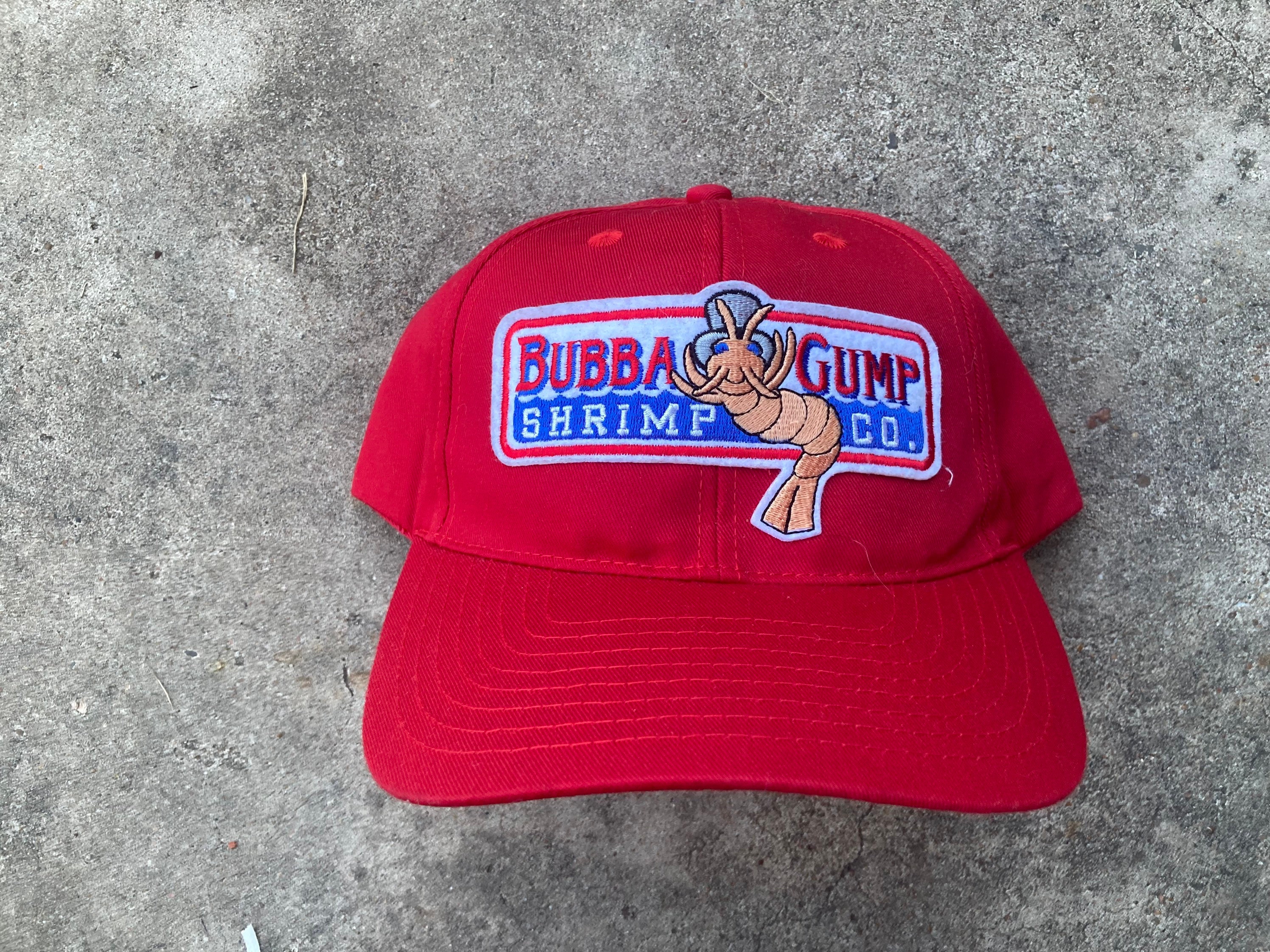 Casquette de baseball réglable Bubba Gump Chapeau de crevettes Halloween  Cos Gump Cap Printing (Réglable, Red-Mesh) 