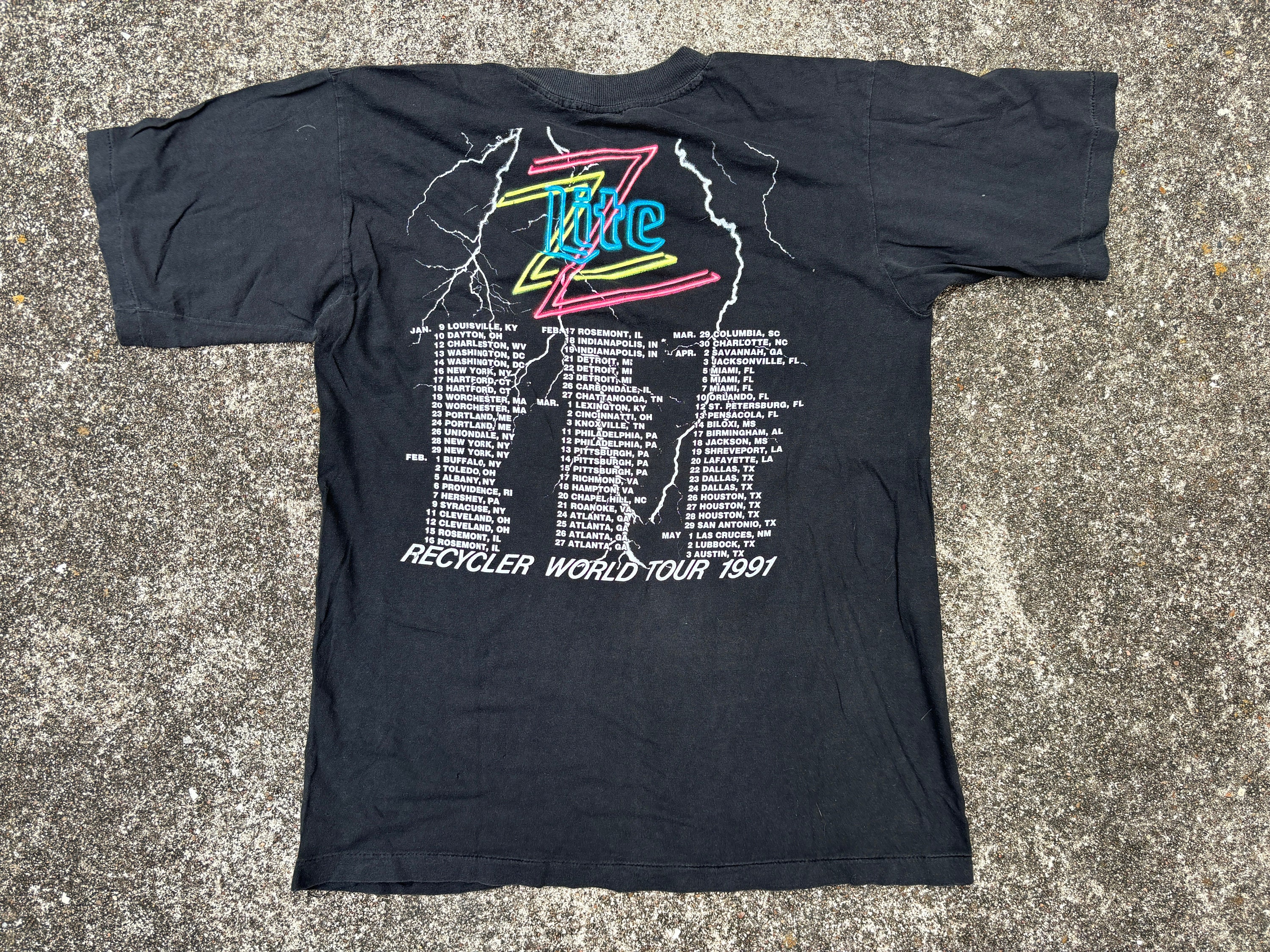 Vintage 1991 ZZ Top Recycler World Tour Shirt Size L - Etsy Hong Kong