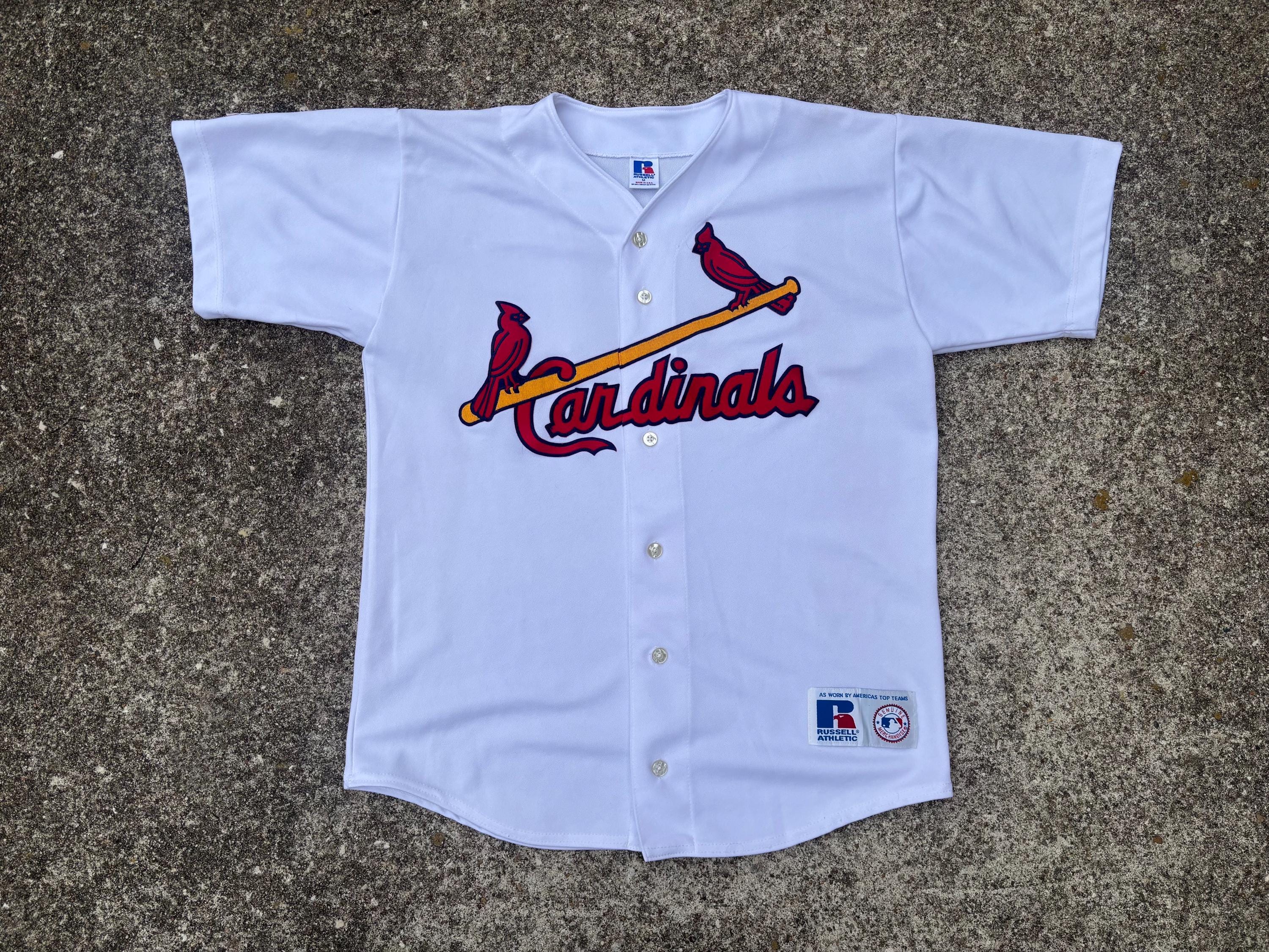 90s Russell Athletic カージナルス ベースボールユニフォーム Vintage 90s St Louis Cardinals Jersey Size M by Russell Athletic