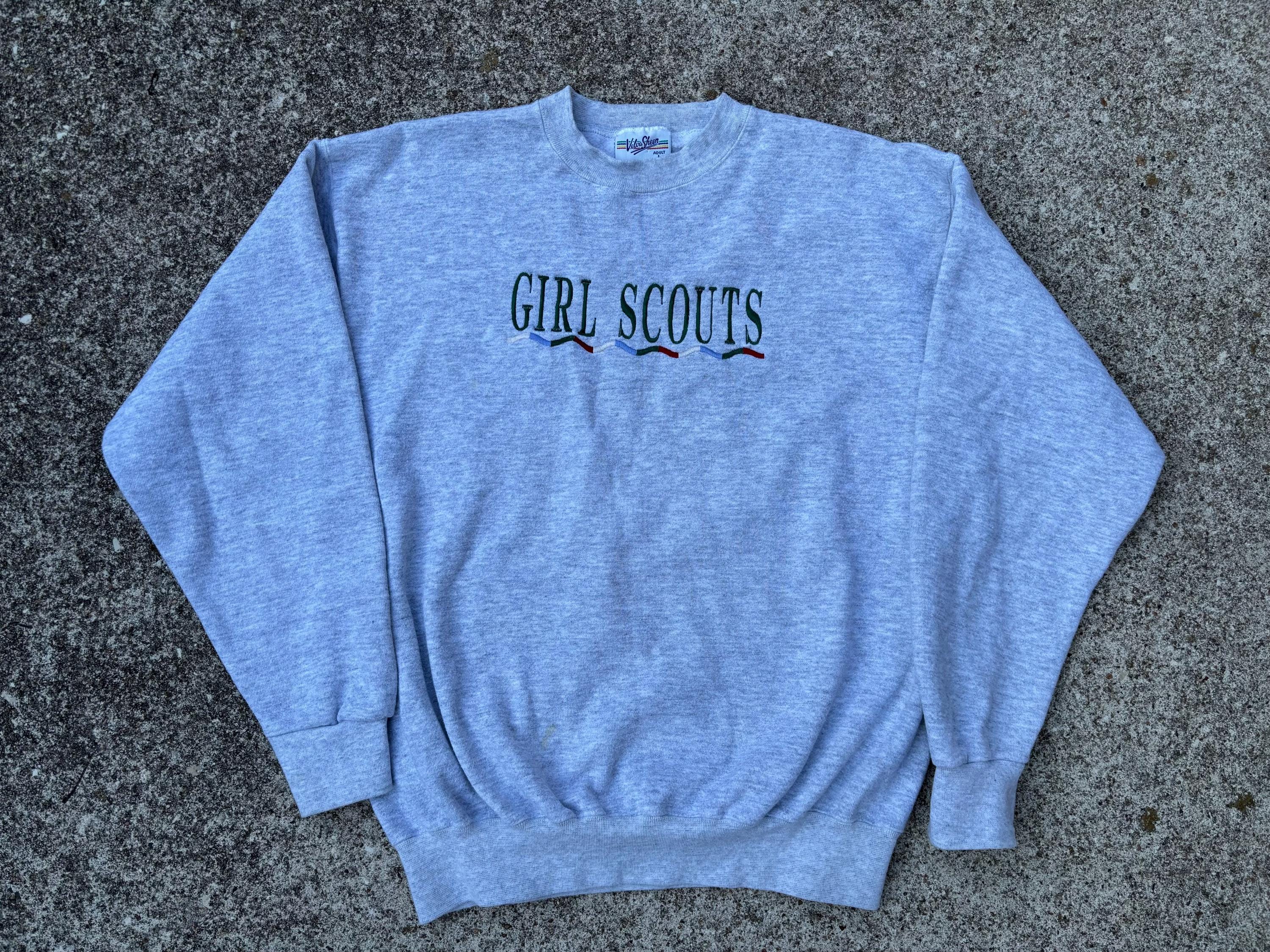 Vintage 90s Girls Scout Sweatshirt Size L by Velva Sheen - Etsy