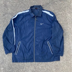 Vintage 90’s Nike Windbreaker Jacket Blue Size L by Nike
