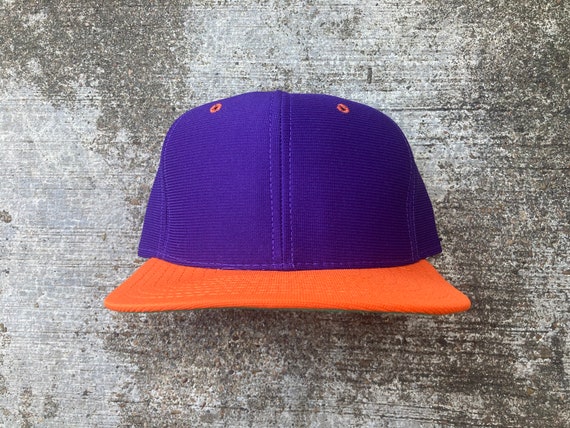 Vintage 90’s Blank Purple/Orange Custom Snapback … - image 1