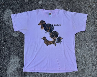 Vintage 90s Dachshund Shirt Size XL by Fruit of the Loom