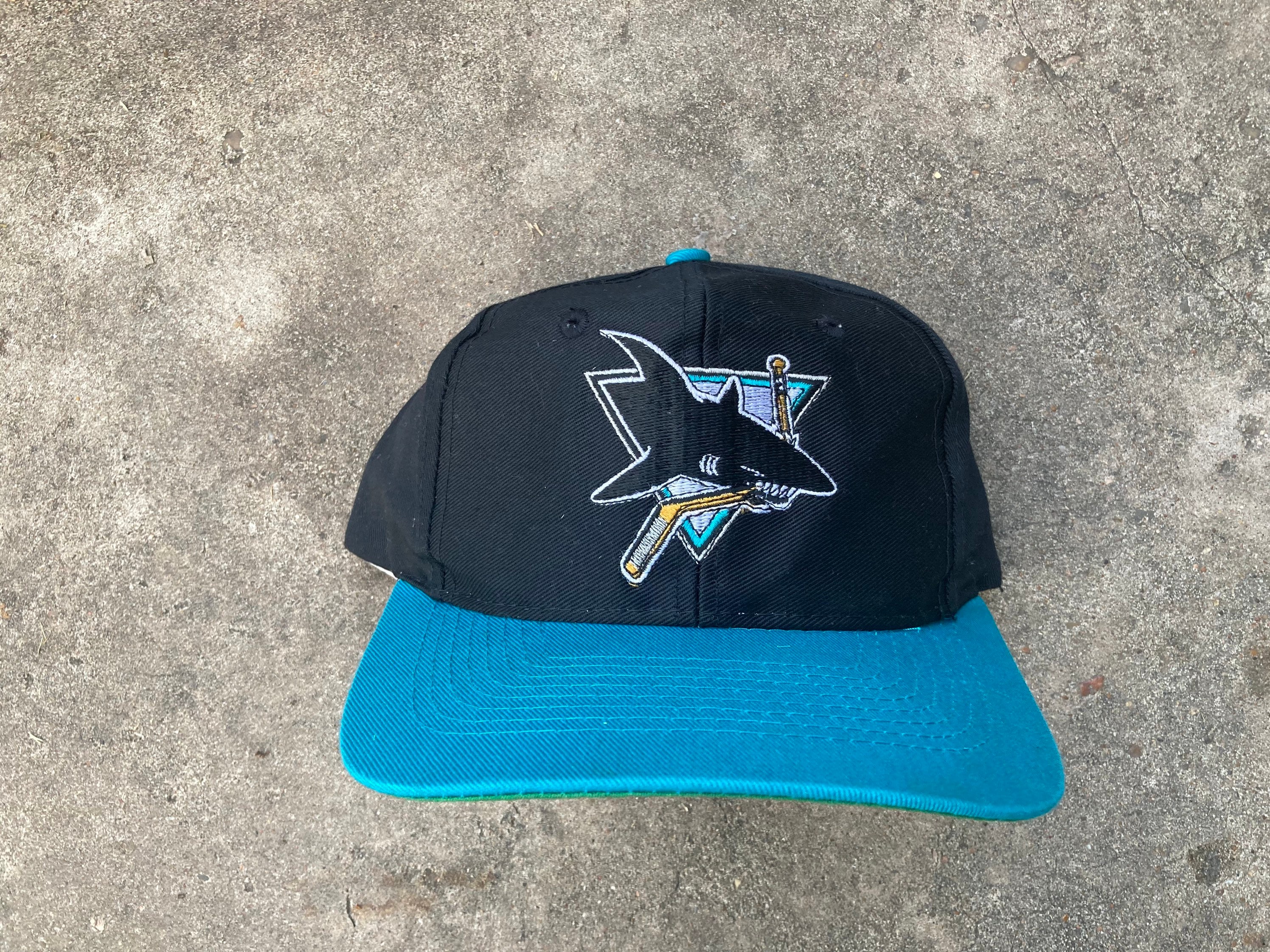 Vintage San Jose Sharks NHL Twins Enterprise Mens Hat Snapback Cap