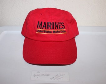 Vintage 90's USA Marines Corps Strapback Hat by Nissun