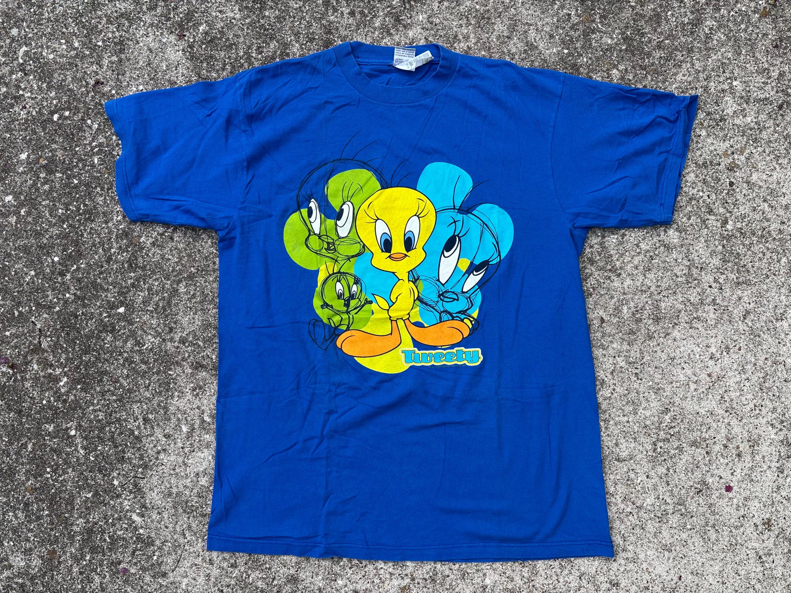 Rare Vintage ACME Clothing Co. Tweety Bird Film Reel T Shirt 90s Looney Tunes XL