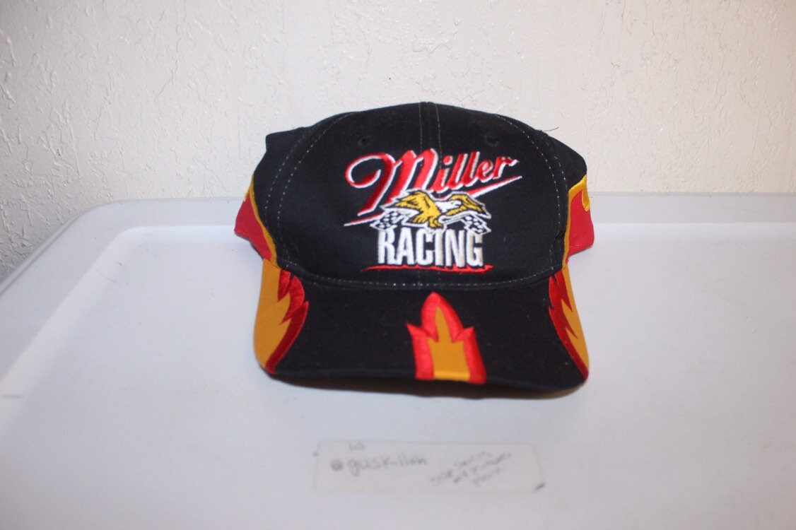 Vintage 90's Miller Racing Snapback Hat by Miller Brewery Etsy
