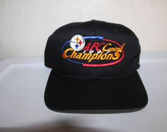 Vintage 1997 AFC Central Champions Pittsburgh Steelers Snapback by New Era