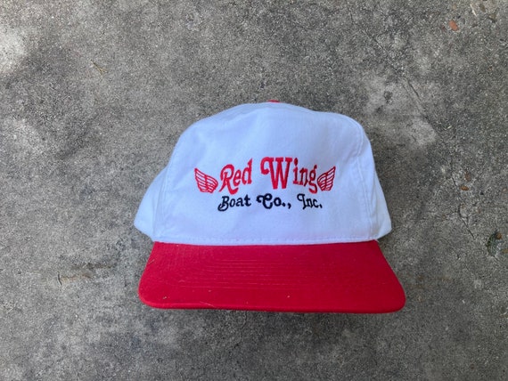Vintage 90s Red Wing Boat Company Strapback Hat By Otto Cap Etsy